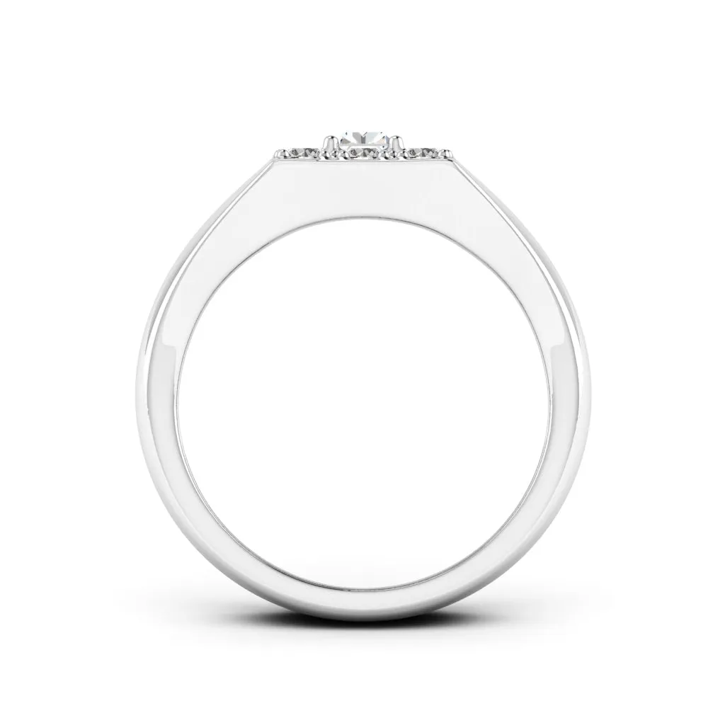 0.90 d.e.w. cts Sirius Moissanite Ring