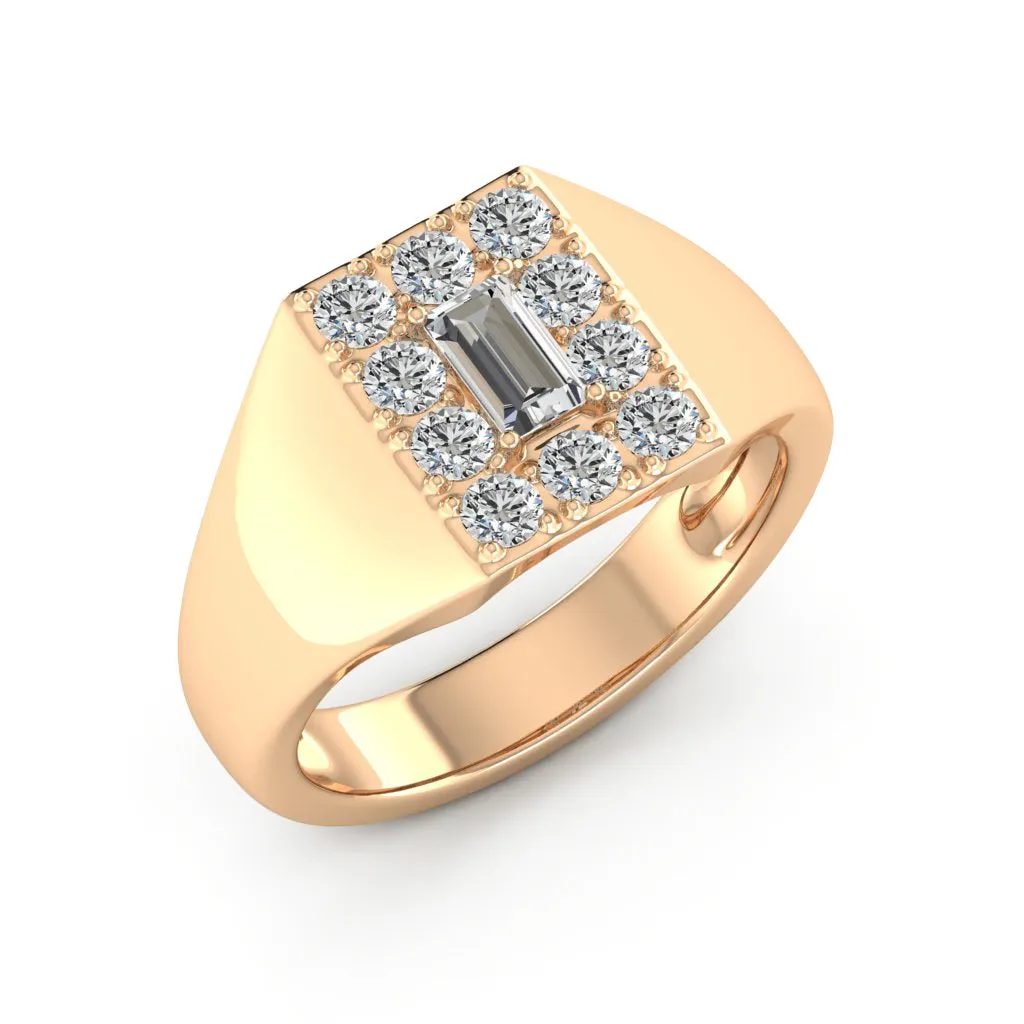 0.90 d.e.w. cts Sirius Moissanite Ring