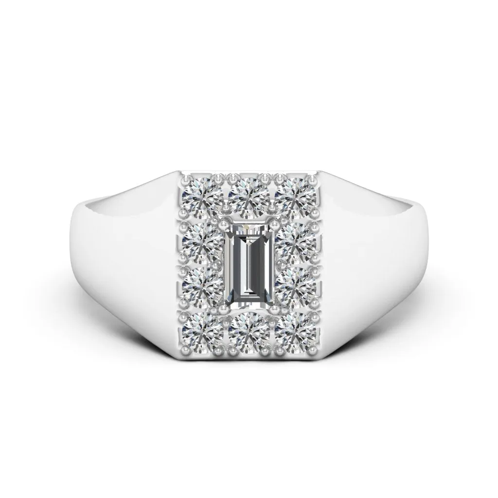 0.90 d.e.w. cts Sirius Moissanite Ring