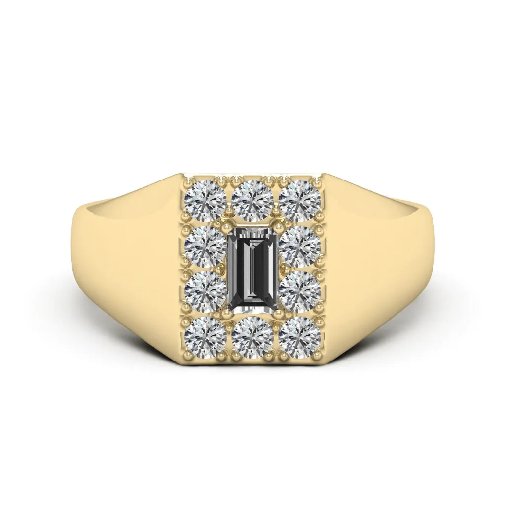 0.90 d.e.w. cts Sirius Moissanite Ring
