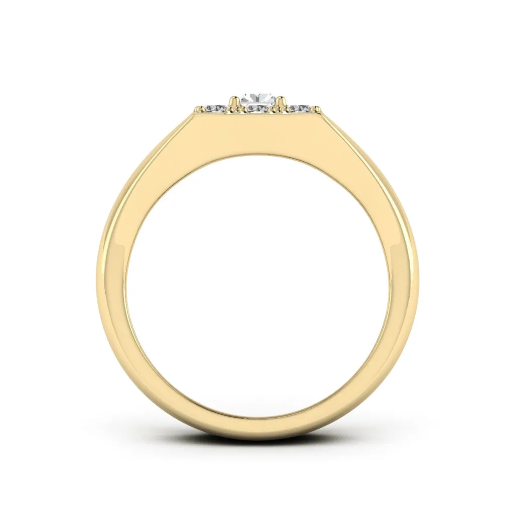 0.90 d.e.w. cts Sirius Moissanite Ring