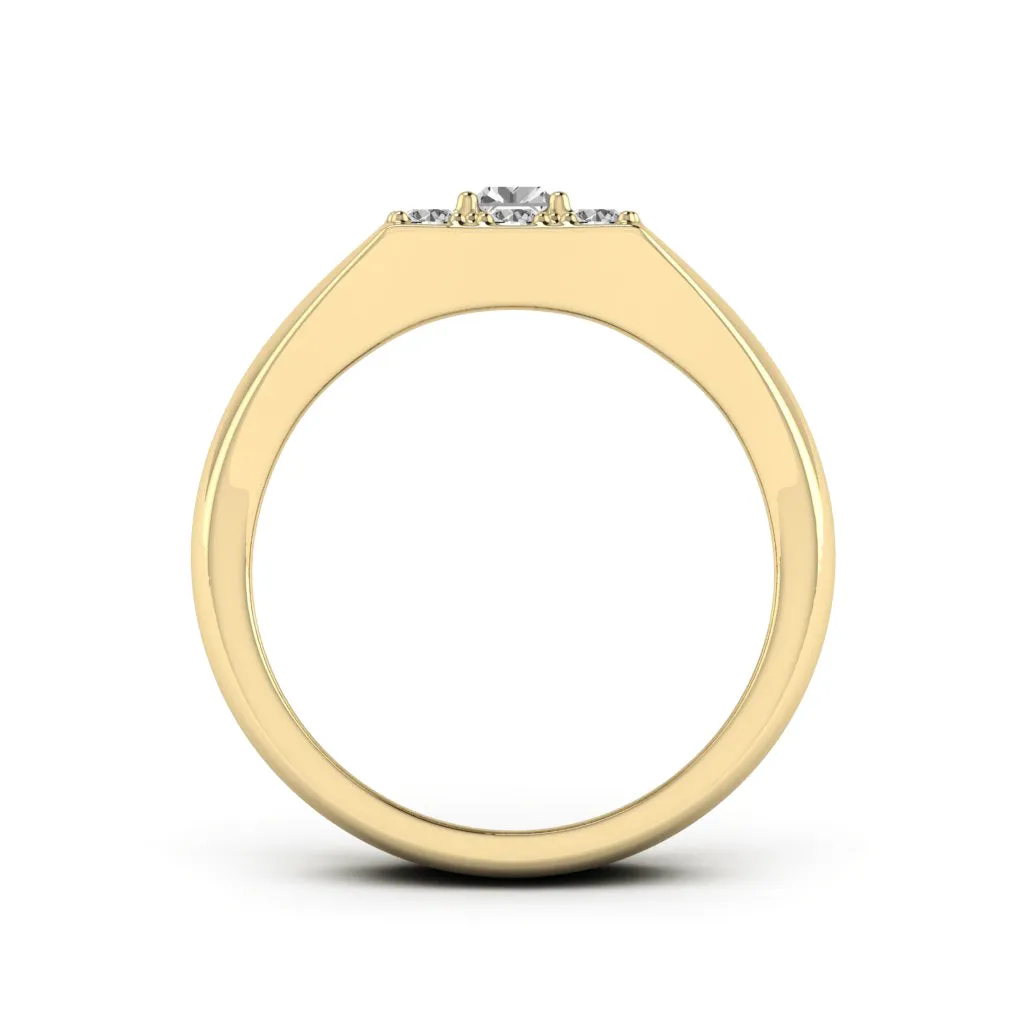 0.90 d.e.w. cts Sirius Moissanite Ring