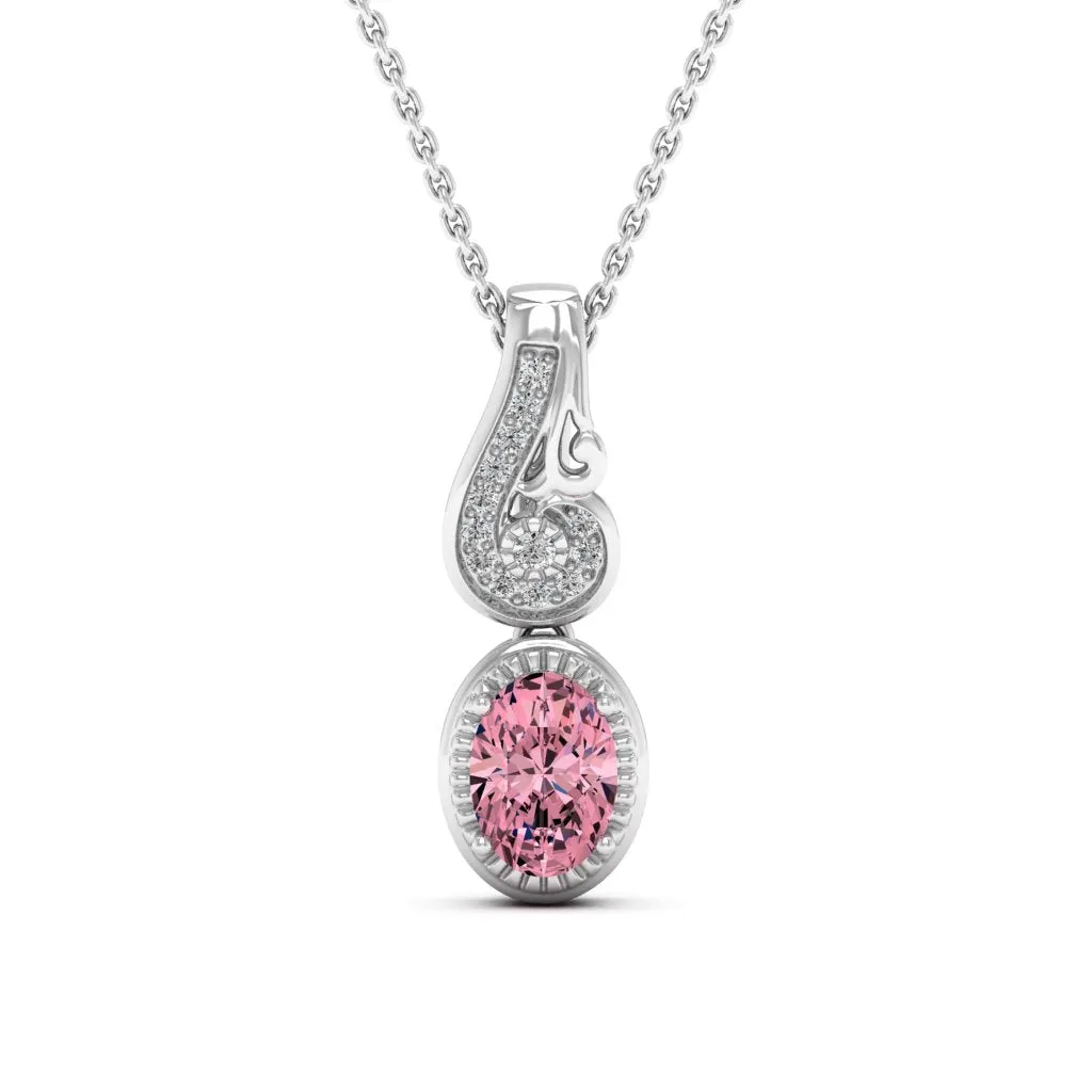 0.98 d.e.w cts Hailey Moissanite Necklace