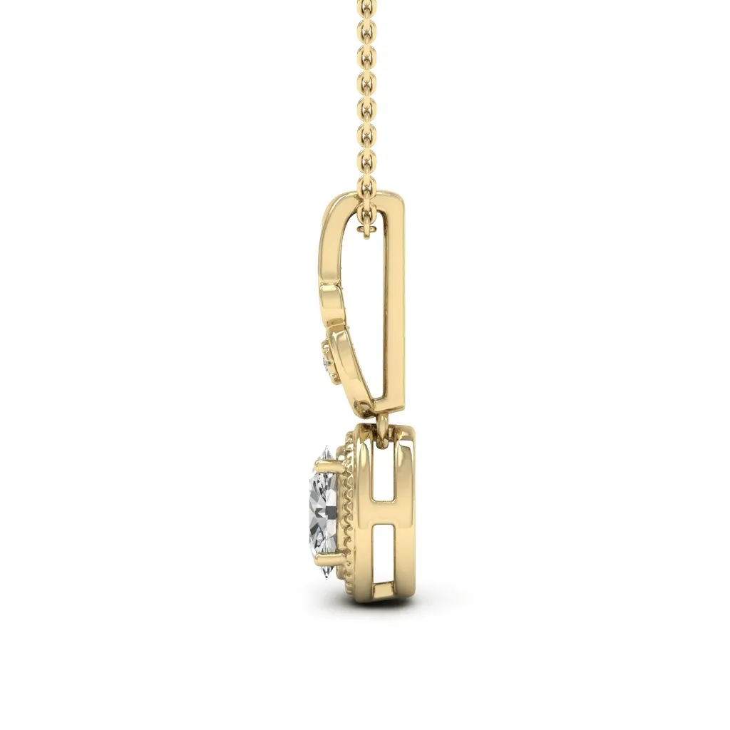 0.98 d.e.w cts Hailey Moissanite Necklace