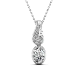 0.98 d.e.w cts Hailey Moissanite Necklace