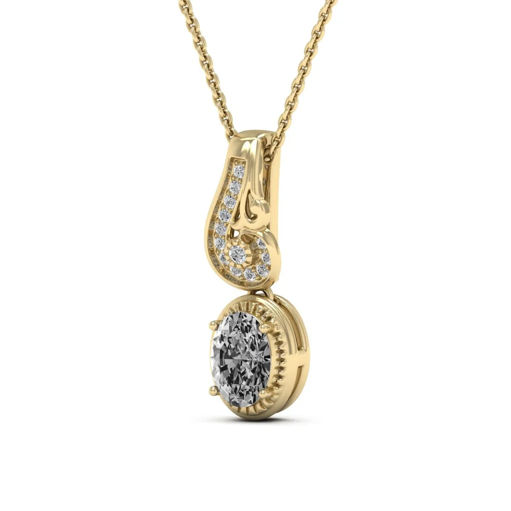 0.98 d.e.w cts Hailey Moissanite Necklace