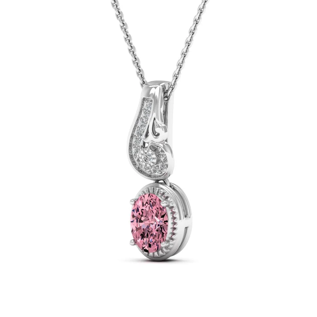 0.98 d.e.w cts Hailey Moissanite Necklace
