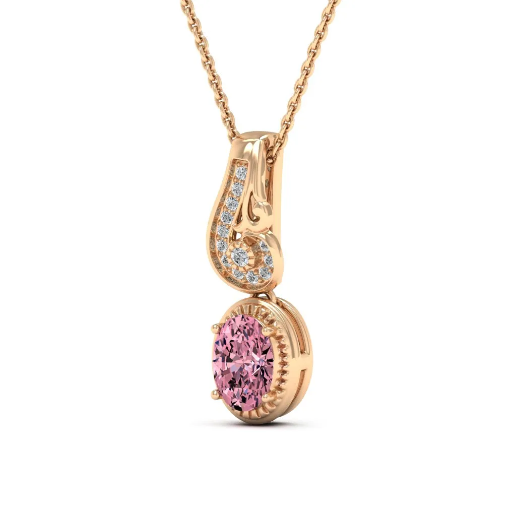 0.98 d.e.w cts Hailey Moissanite Necklace