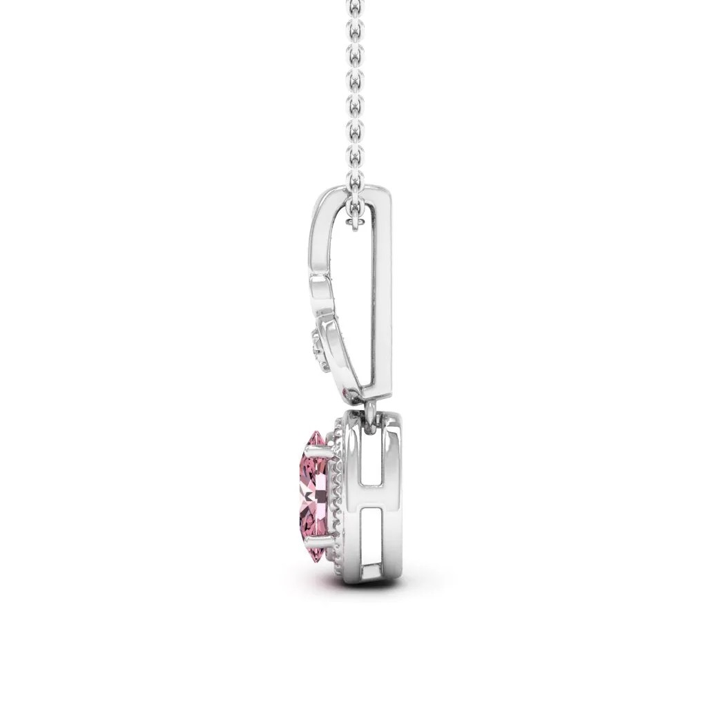 0.98 d.e.w cts Hailey Moissanite Necklace