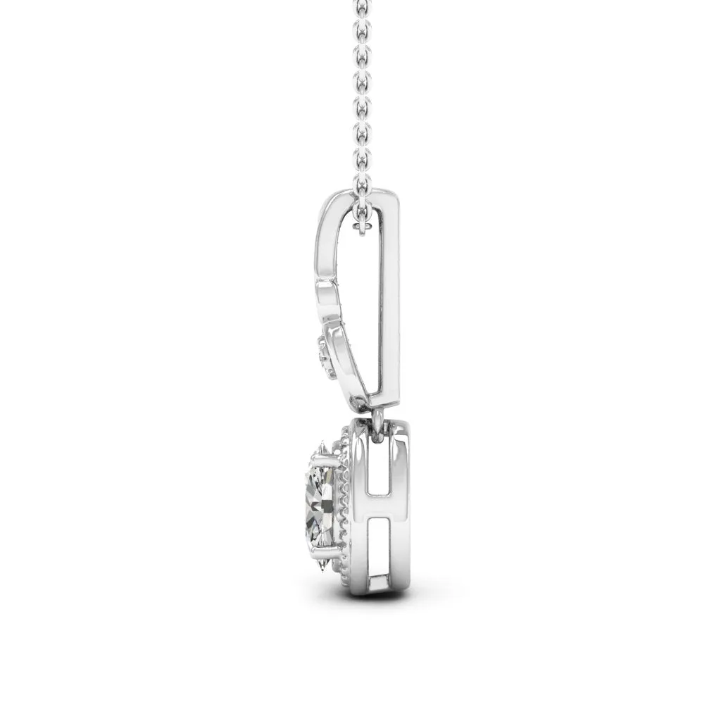 0.98 d.e.w cts Hailey Moissanite Necklace