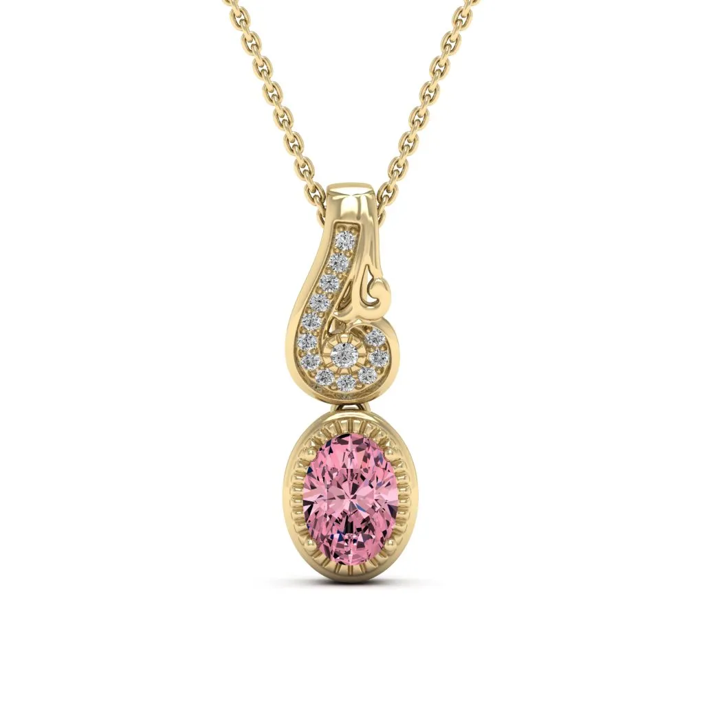 0.98 d.e.w cts Hailey Moissanite Necklace