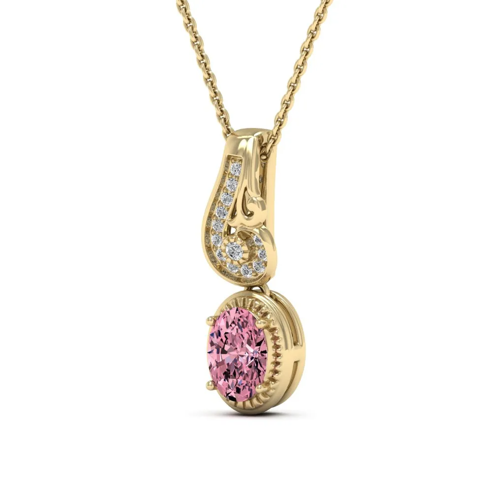 0.98 d.e.w cts Hailey Moissanite Necklace