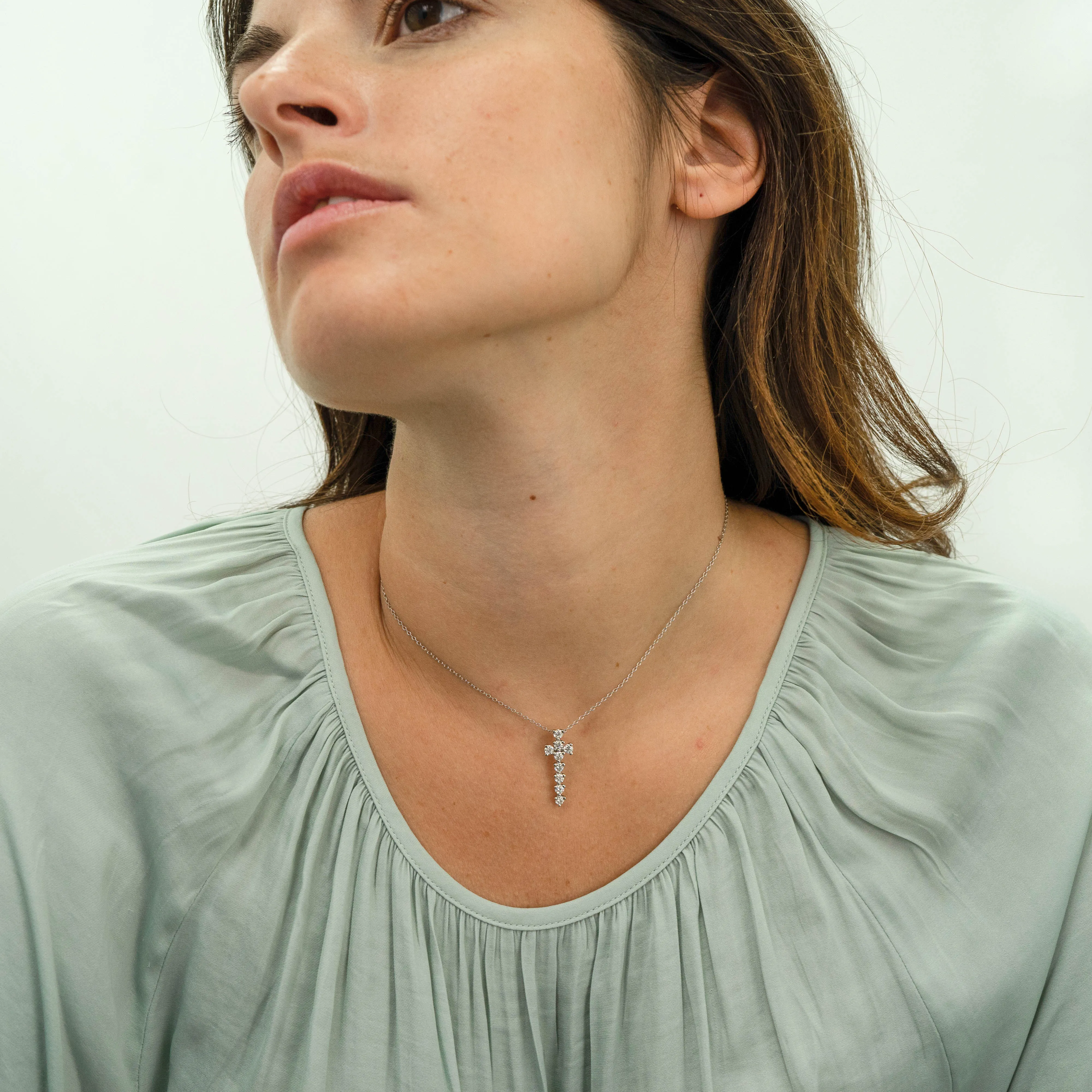 0.99 d.e.w cts Gracie Moissanite Necklace