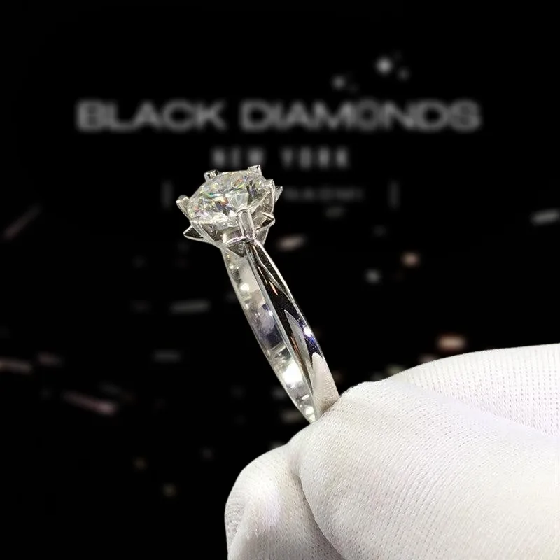 1.0 Ct Round Cut Diamond Snowflake Engagement Ring