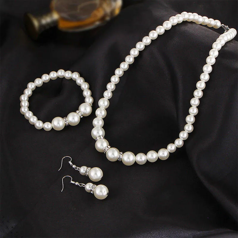 10% OFF- 18 in/460 mm L-Certified Natural Fine White South Sea Shell Pearl Necklace   Bracelet   Earrings
