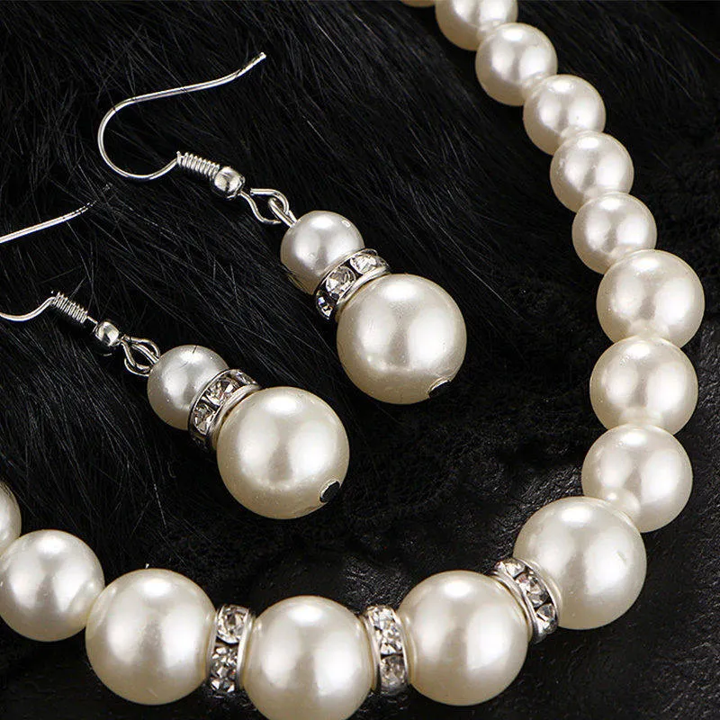 10% OFF- 18 in/460 mm L-Certified Natural Fine White South Sea Shell Pearl Necklace   Bracelet   Earrings