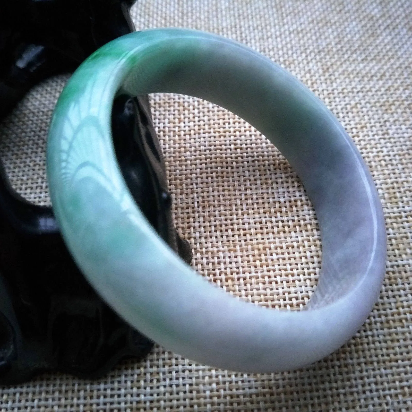 10% OFF- 52/53/54 mm Certified Natural 3 Color Jadeite Emerald A Jade HandCarved Bracelet Bangle T829