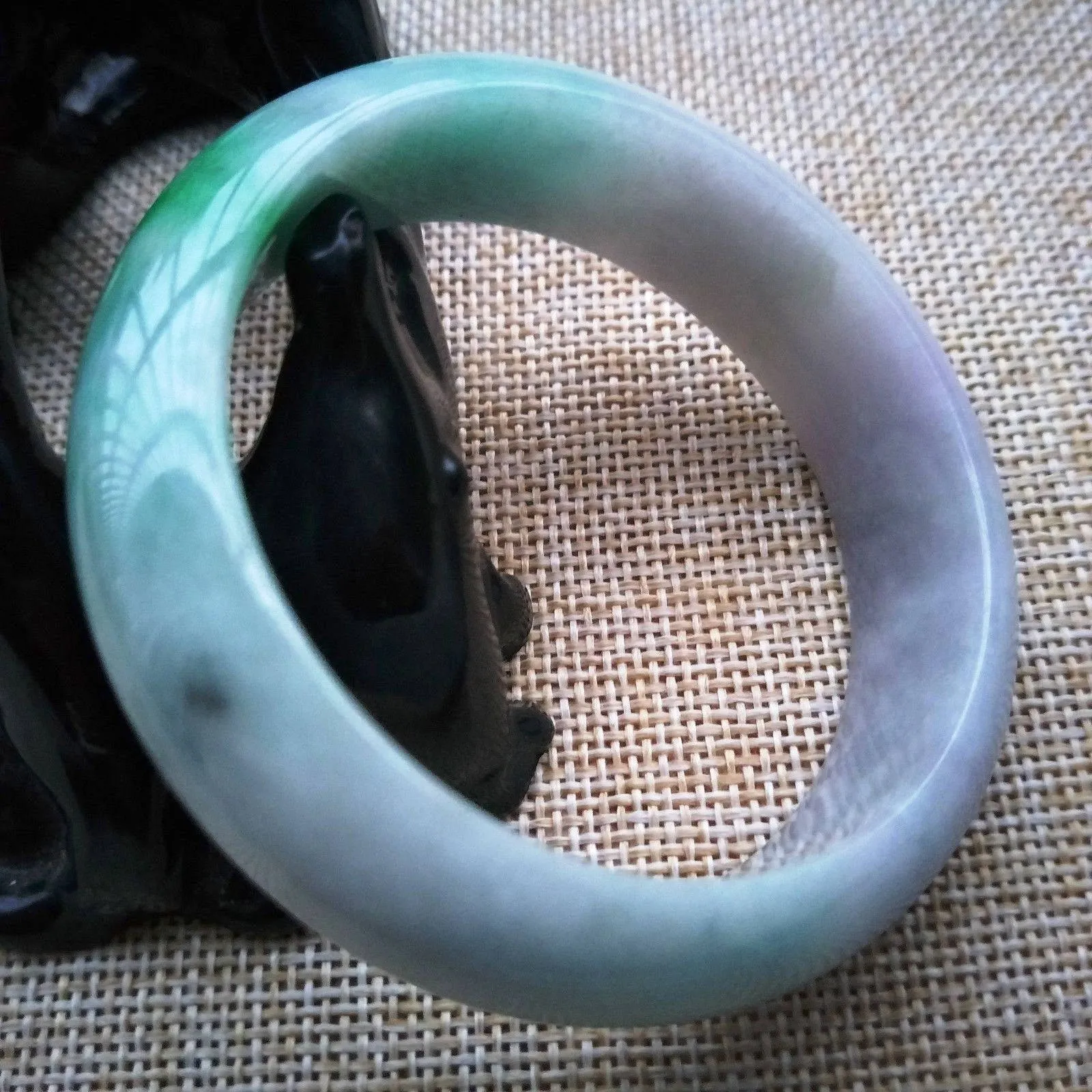 10% OFF- 52/53/54 mm Certified Natural 3 Color Jadeite Emerald A Jade HandCarved Bracelet Bangle T829
