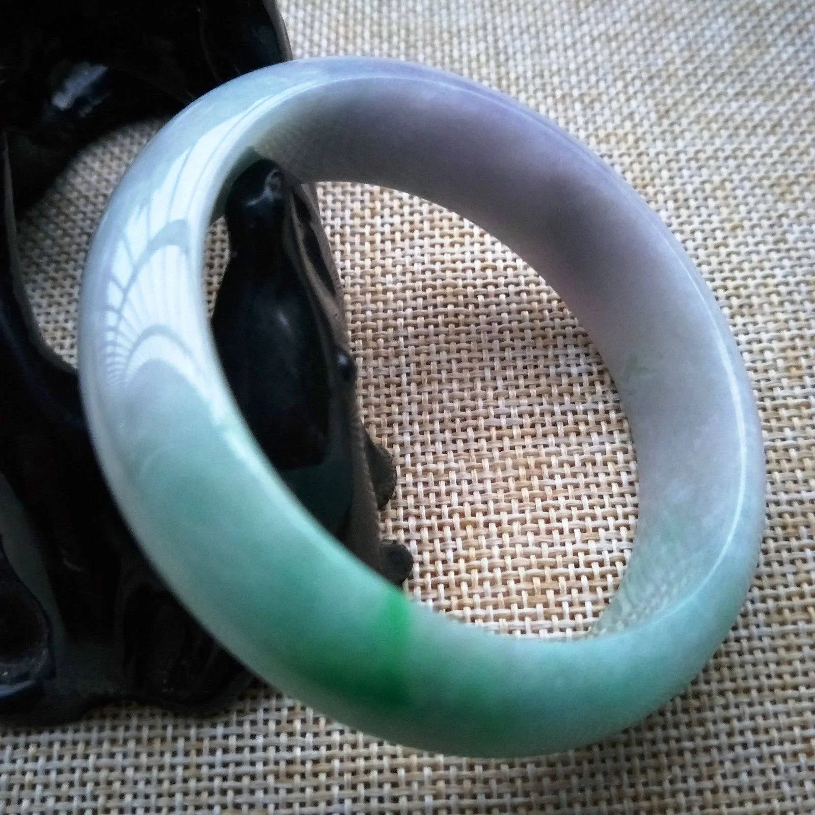 10% OFF- 52/53/54 mm Certified Natural 3 Color Jadeite Emerald A Jade HandCarved Bracelet Bangle T829