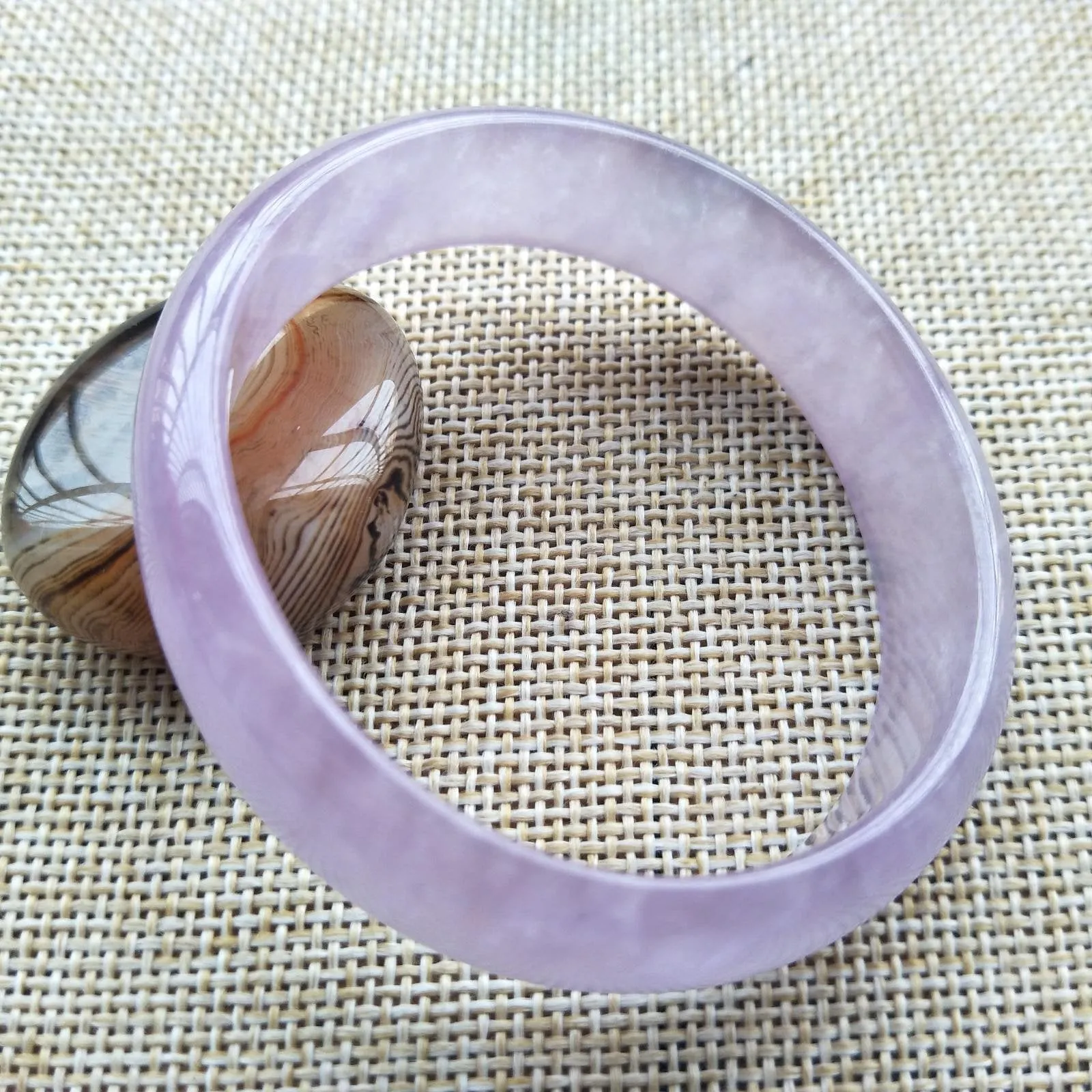 10% OFF- 52/53/54 mm Certified Natural Jadeite Emerald A*Jade Handcarved Bangle K148