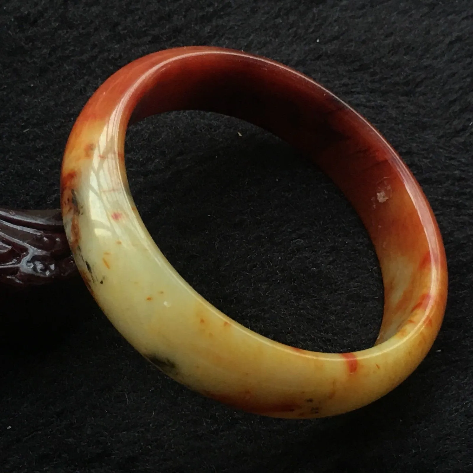 10% OFF- 52/53/54 mm Certified Natural Red Emerald A*Jade Handcarved Bangle X033