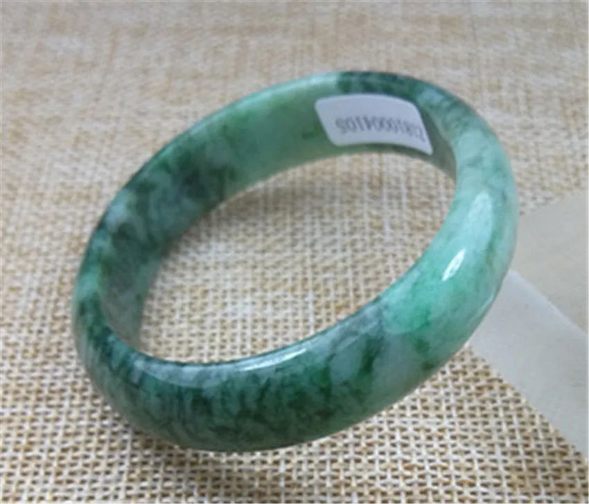 10% OFF- 52/53/54 x 47.5m Certified Natural Jadeite Emerald A*Jade HandCarved Bangle Z-4105