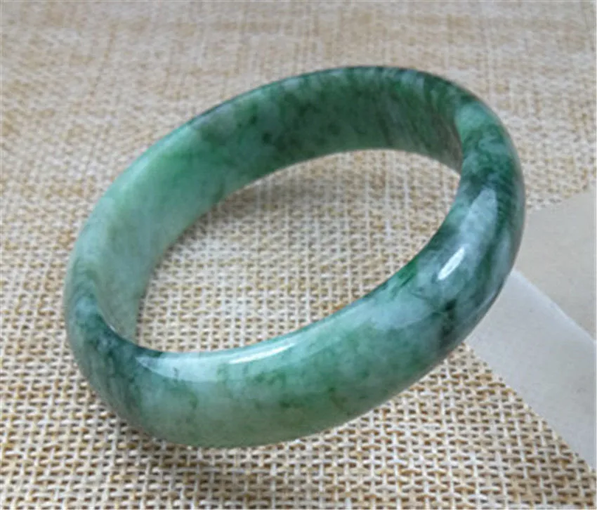 10% OFF- 52/53/54 x 47.5m Certified Natural Jadeite Emerald A*Jade HandCarved Bangle Z-4105