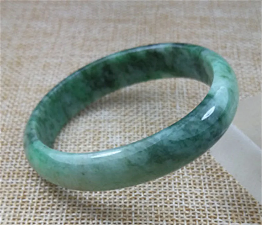 10% OFF- 52/53/54 x 47.5m Certified Natural Jadeite Emerald A*Jade HandCarved Bangle Z-4105