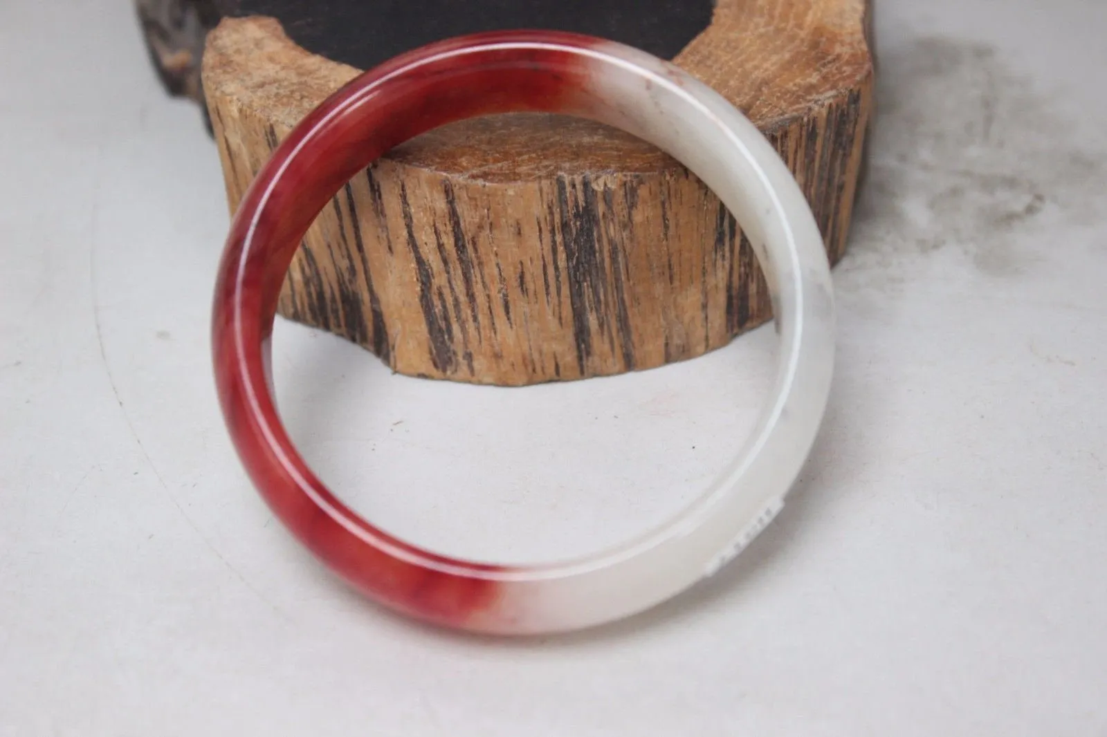 10% OFF- 53/54/55 mm Certified Natural Red Emerald A*Jade Handcarved Bangle H517