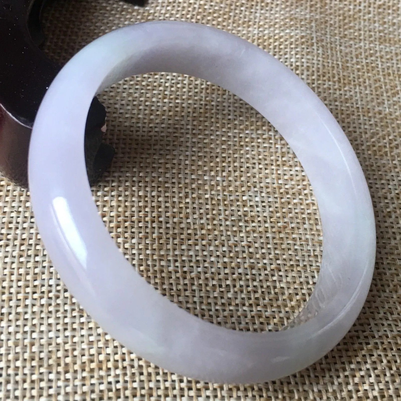 10% OFF- 54/55/56 mm Certified Natural Jadeite Lavender Emerald A*Jade HandCarved Bangle A06