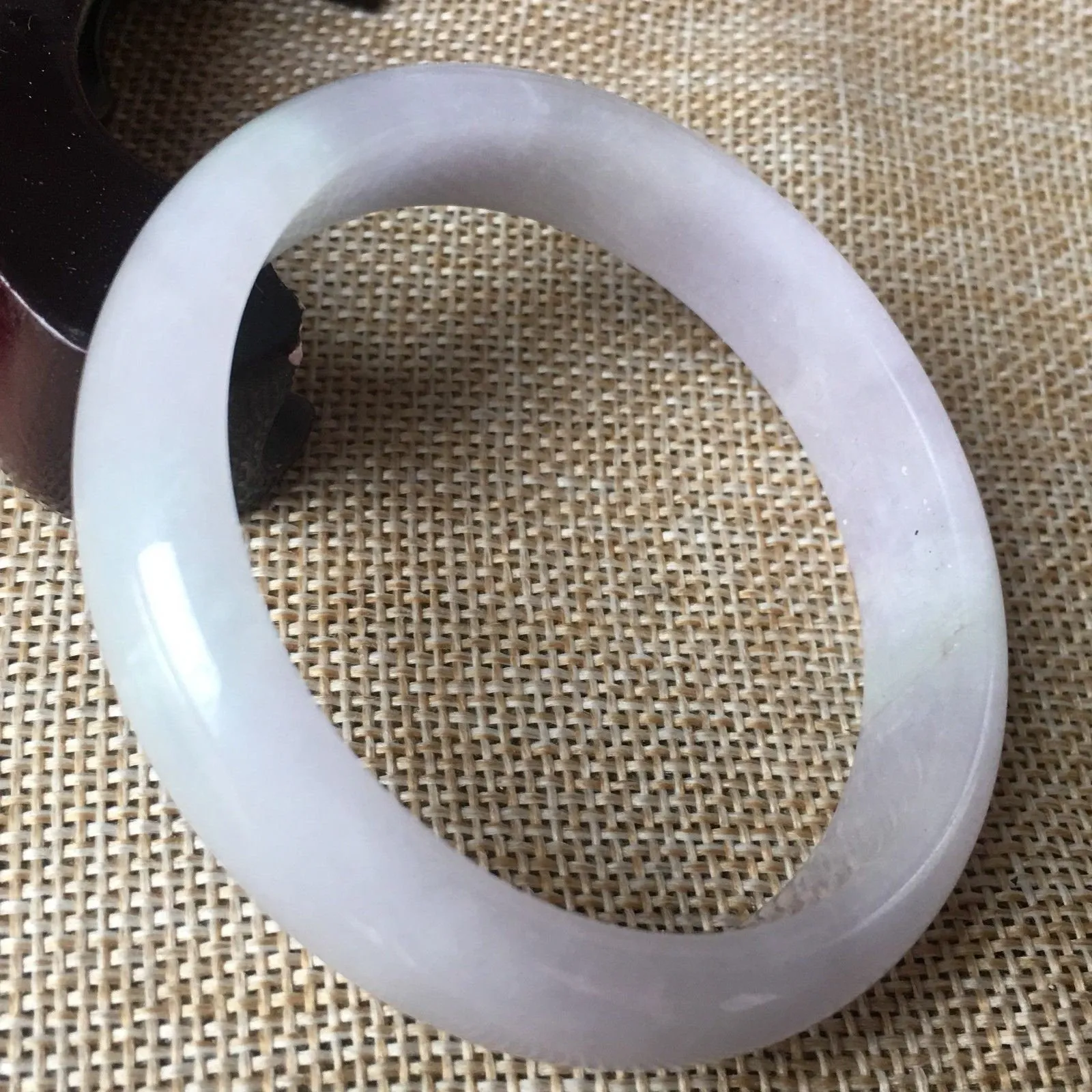 10% OFF- 54/55/56 mm Certified Natural Jadeite Lavender Emerald A*Jade HandCarved Bangle A06