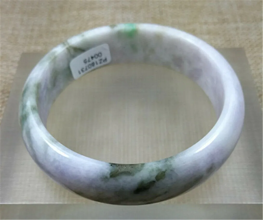 10% OFF- 54/55/56mm Certified Natural Lavender Jadeite Emerald A Jade Bangle PZ0475