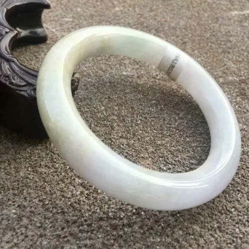 10% OFF- 54/55/56mm Certified Natural Lavender Jadeite Emerald A*Jade HandCarved Round Bangle HA1121