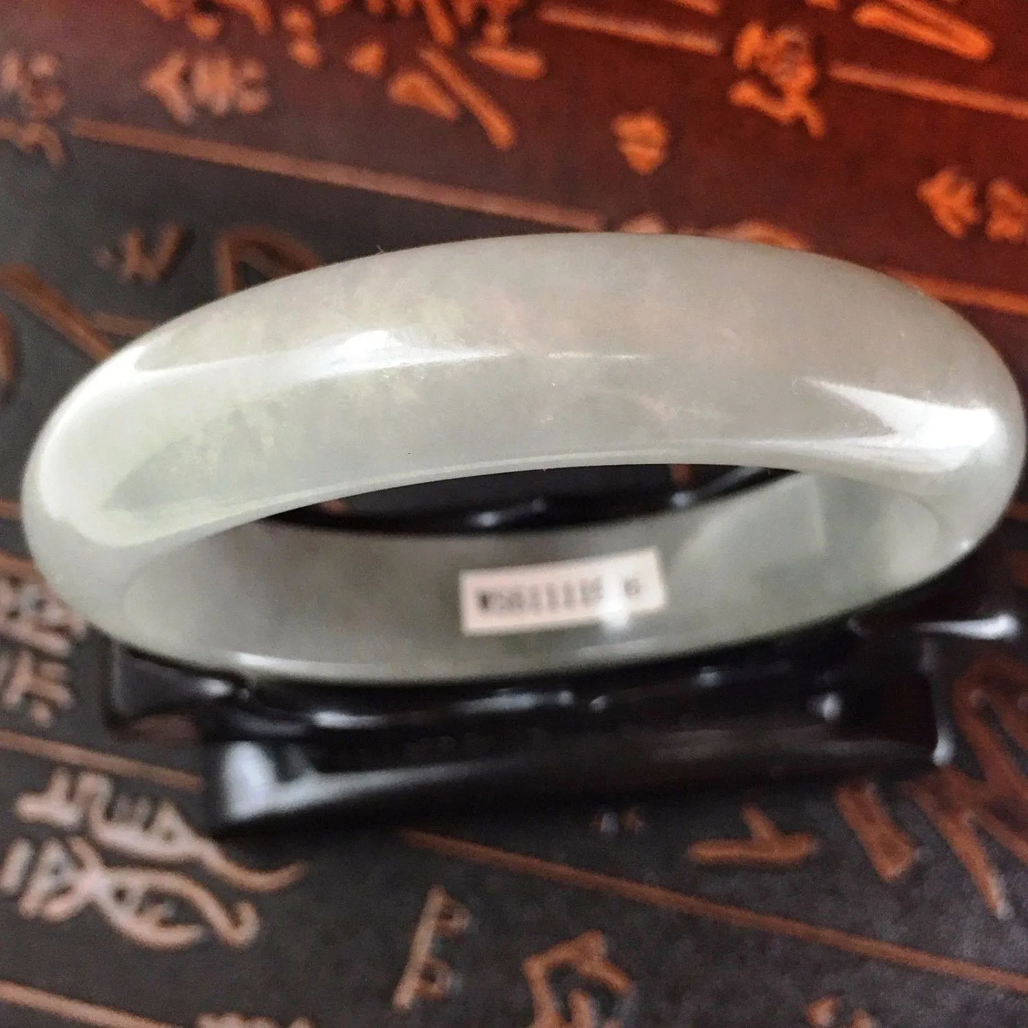 10% OFF- 55/56/57 mm Certified Natural Ice Jadeite Emerald A Jade HandCarved Bracelet Bangle 1906