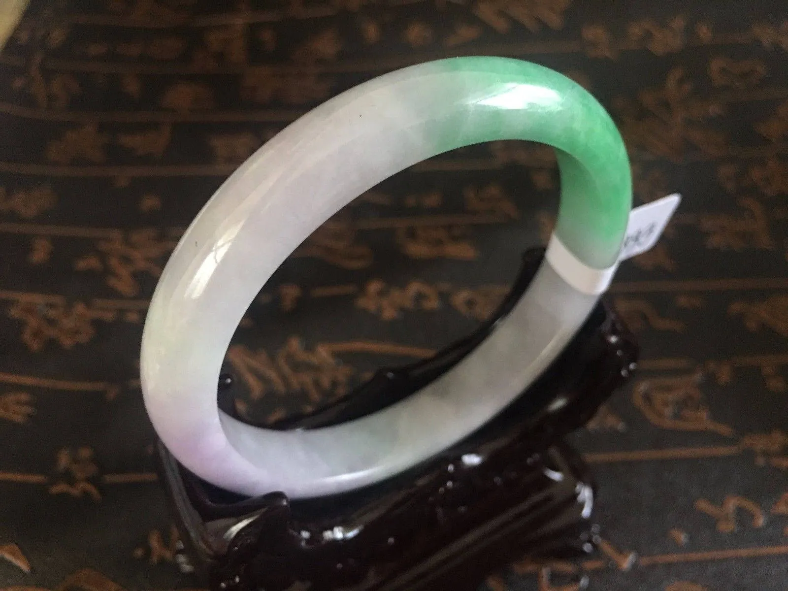 10% OFF- 55/56/57 mm Certified Natural Jadeite Emerald Jade Bangle《Grade A》A883