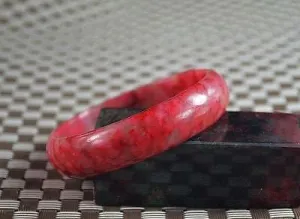 10% OFF- 55/56/57 mm Certified Natural Red Emerald A*Jade Handcarved Bangle Z39