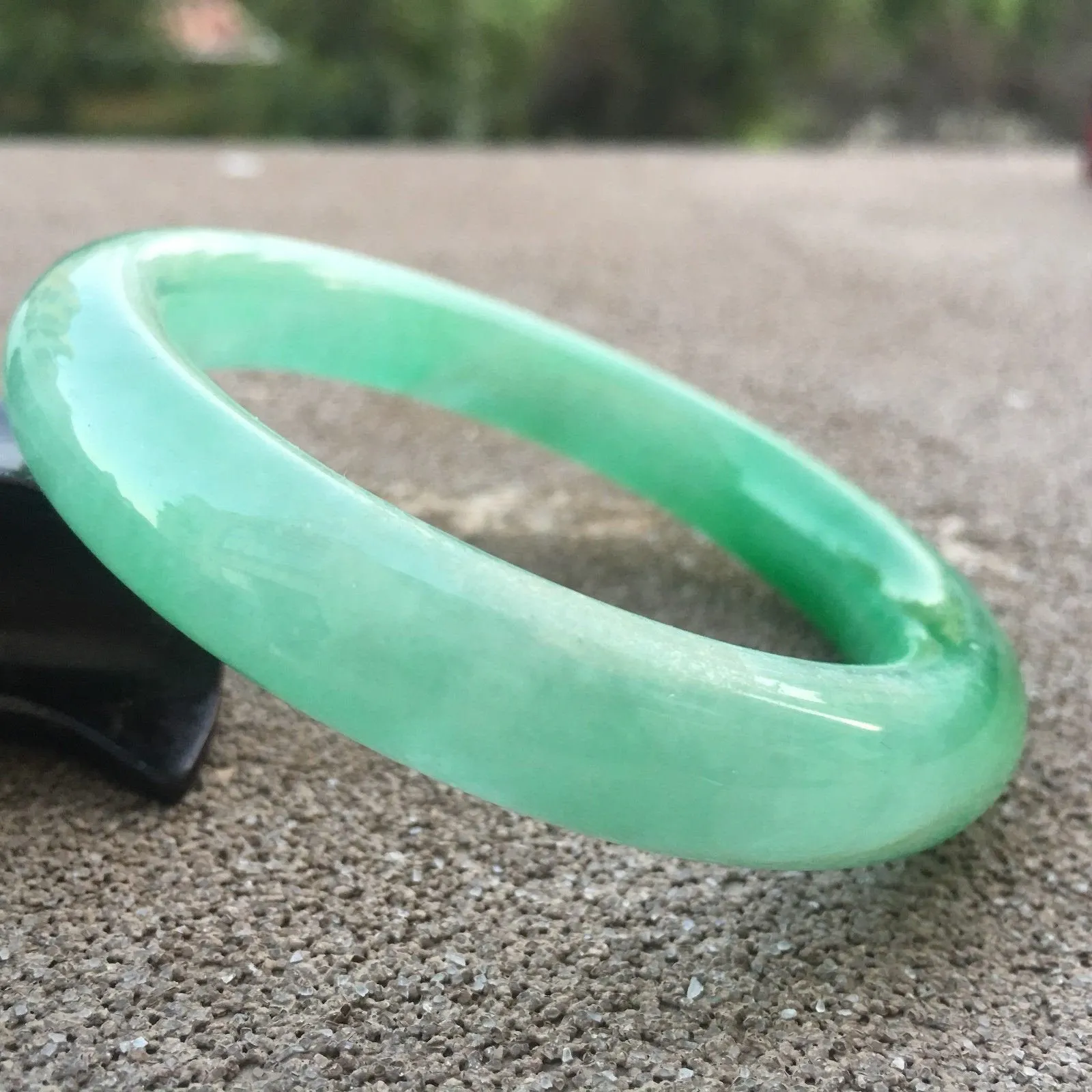 10% OFF- 55/56/57mm Certified Natural Icy Jadeite Emerald A*Jade HandCarved Bangle B086