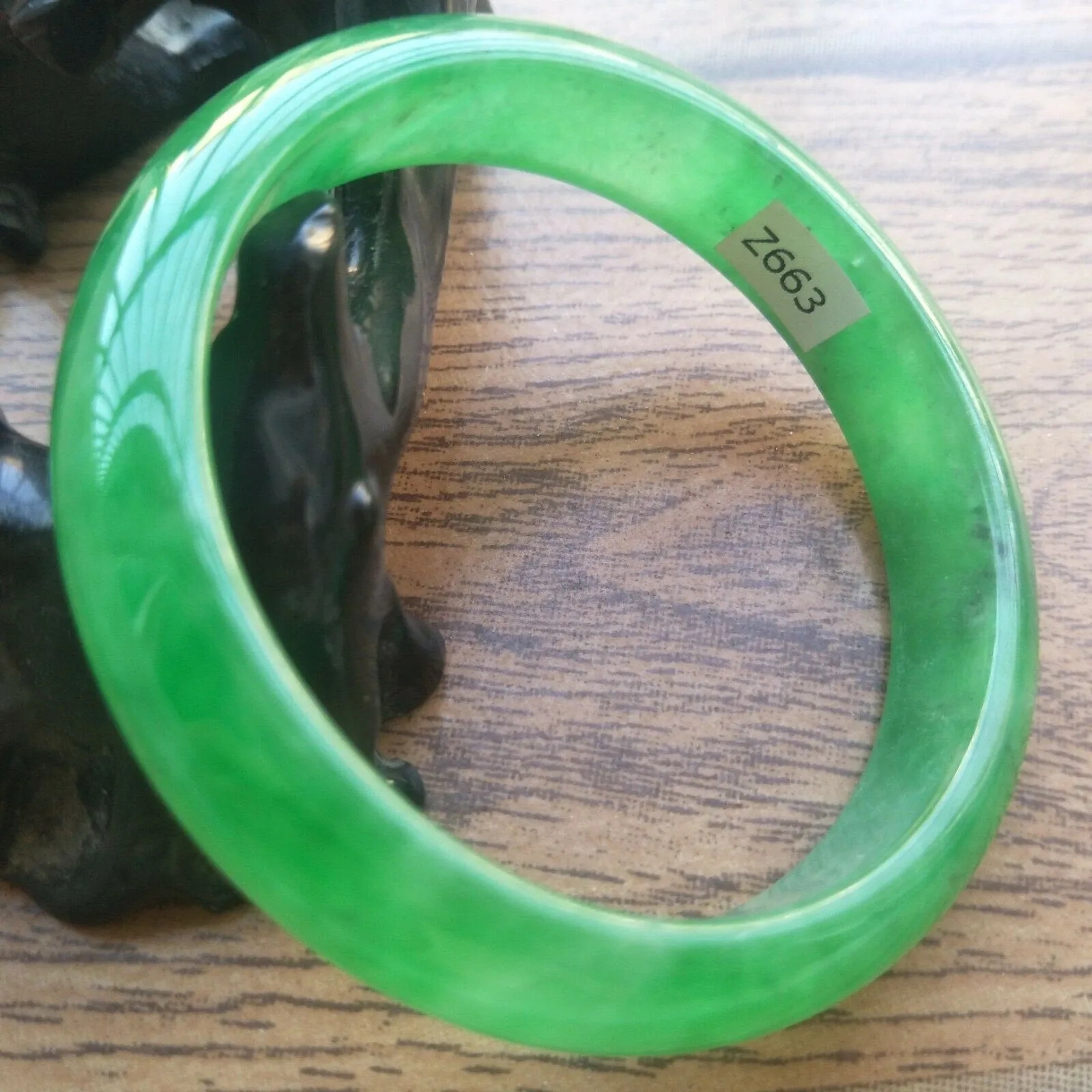 10% OFF- 55/56/57mm Certified Natural Jadeite Emerald A Jade Bangle Z663