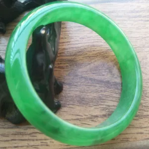 10% OFF- 55/56/57mm Certified Natural Jadeite Emerald A Jade Bangle Z663