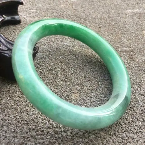 10% OFF- 55/56/57mm Certified Natural Jadeite Emerald A Jade HandCarved Round Bangle GX3032