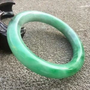10% OFF- 55/56/57mm Certified Natural Jadeite Emerald A Jade HandCarved Round Bangle GX3032