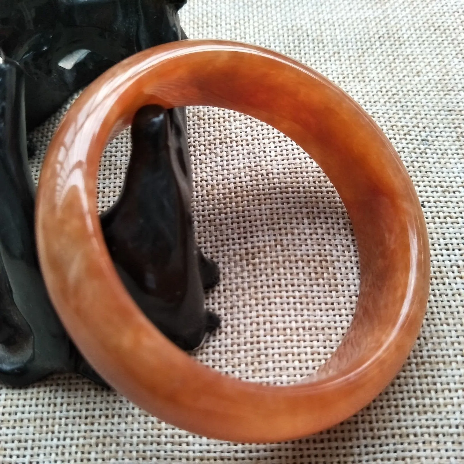 10% OFF- 55/56/57mm Certified Natural Jadeite Emerald A*Jade Caved Bangle W559