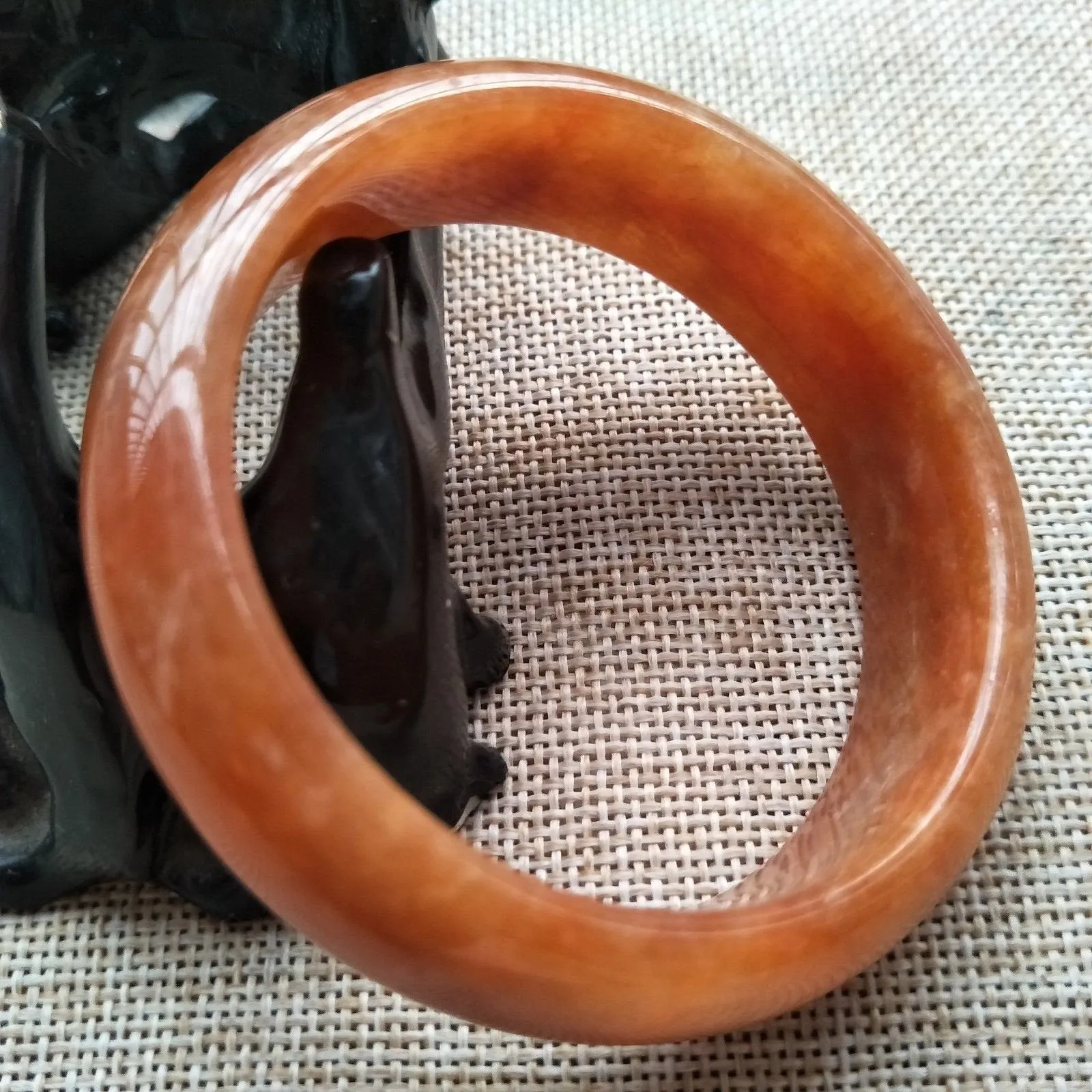 10% OFF- 55/56/57mm Certified Natural Jadeite Emerald A*Jade Caved Bangle W559