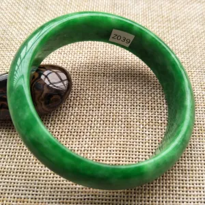 10% OFF- 55/56/57mm Certified Natural Jadeite Emerald A*Jade HandCarved Bangle H133