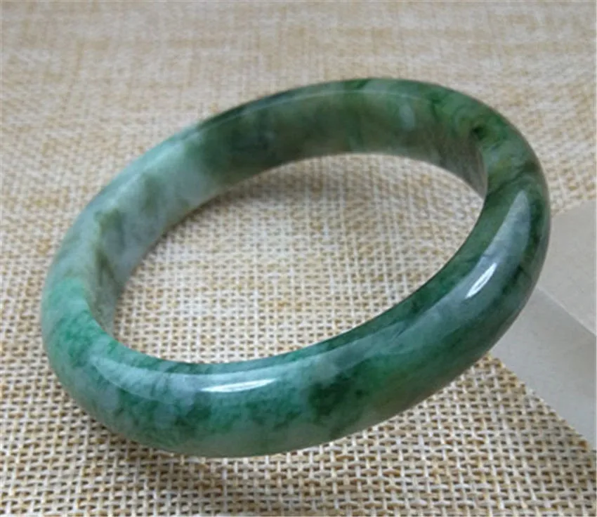 10% OFF- 55/56/57mm Certified Natural Jadeite Emerald A*Jade HandCarved Bangle Z4097