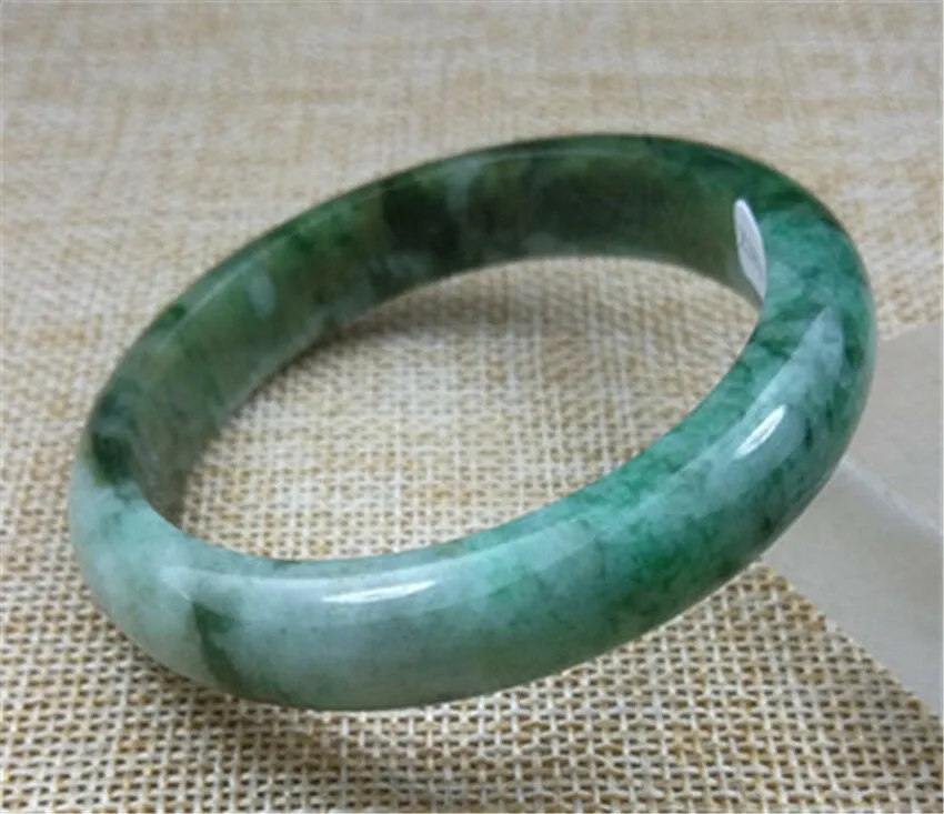 10% OFF- 55/56/57mm Certified Natural Jadeite Emerald A*Jade HandCarved Bangle Z4097