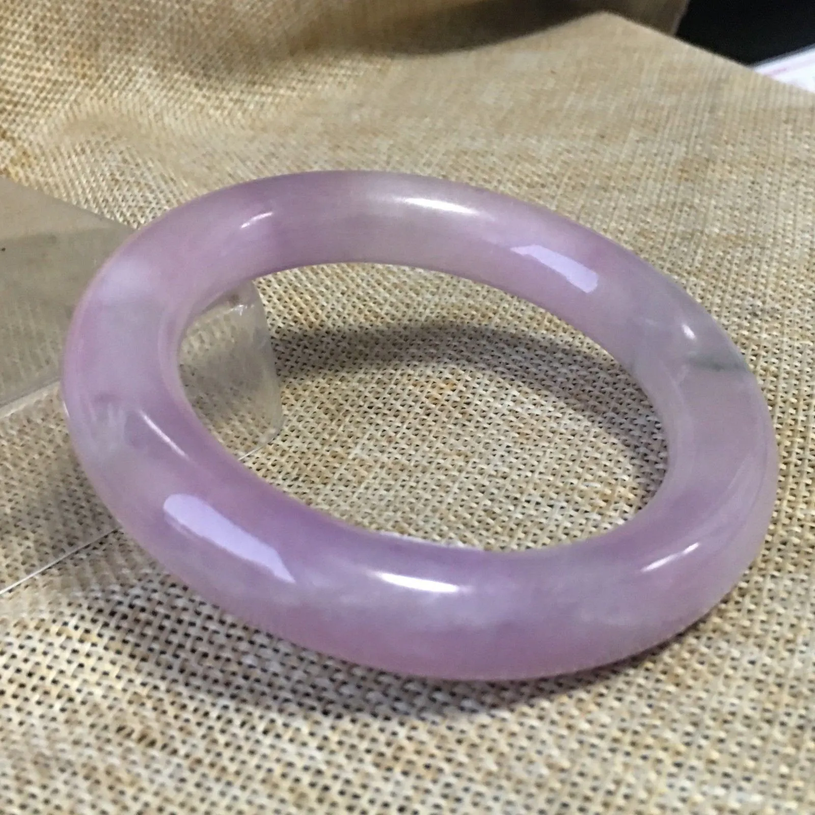 10% OFF- 55/56/57mm Certified Natural Lavender Jadeite Emerald A*Jade HandCarved Bangle HA2120
