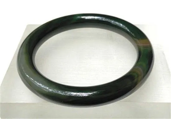 10% OFF- 55/56/57mm Certified Natural Multi-Color Emerald A Jade HandCarved Round Bracelet Bangle A8805