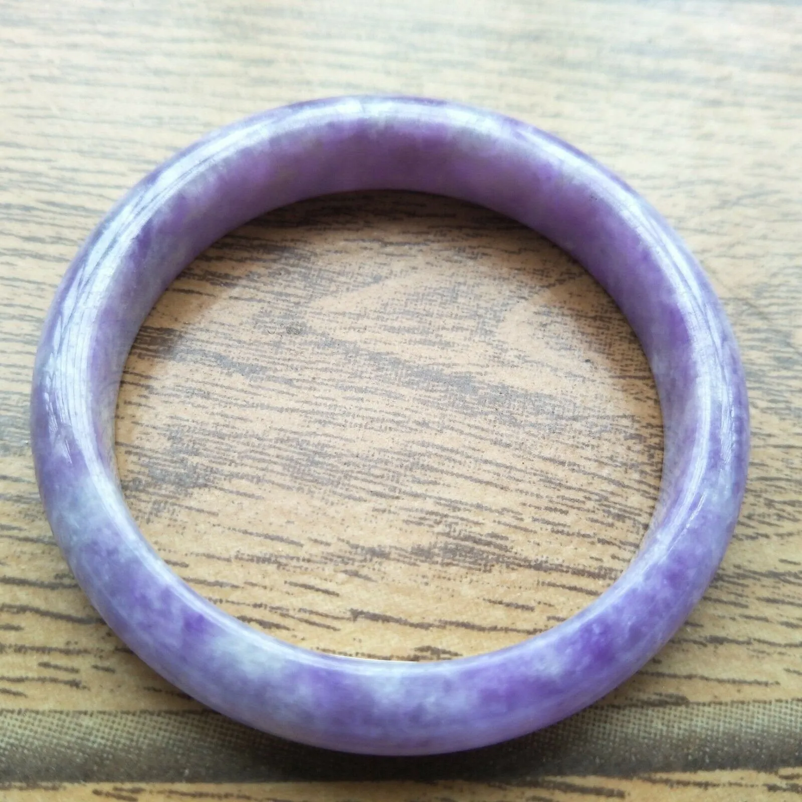 10% OFF- 55/56/57mm Certified Natural Purple Jadeite Emerald A*Jade Handcarved Bangle A127
