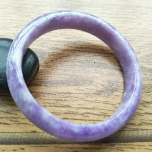 10% OFF- 55/56/57mm Certified Natural Purple Jadeite Emerald A*Jade Handcarved Bangle A127